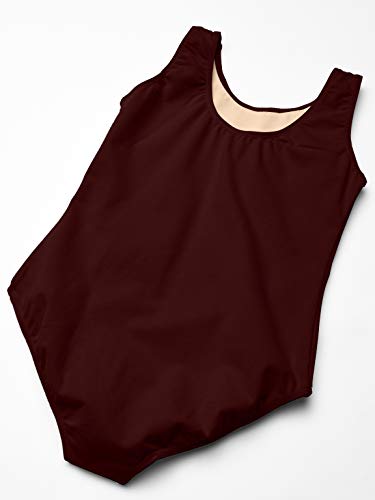 SANSHA Girls' Signature Tank Leotard Y2552C Skylar, Burgundy, 18 Years Big Kid I