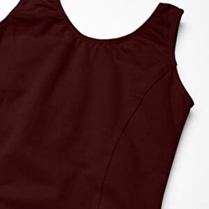 SANSHA Girls' Signature Tank Leotard Y2552C Skylar, Burgundy, 18 Years Big Kid I