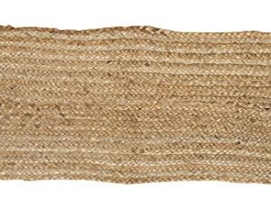 Natural Jute Braided Placemat (13 X 36 inches) | Hand Woven, Heat Resistant Thick Hot Mat for Table | Rectangle Jute Tablemat Coaster for Dining | Farmhouse Table Mat | Rustic Vintage Table Runner