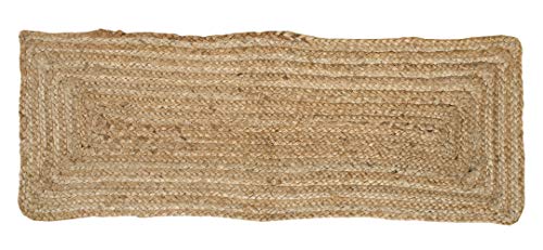 Natural Jute Braided Placemat (13 X 36 inches) | Hand Woven, Heat Resistant Thick Hot Mat for Table | Rectangle Jute Tablemat Coaster for Dining | Farmhouse Table Mat | Rustic Vintage Table Runner