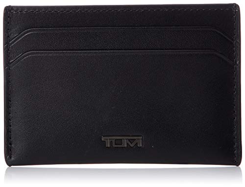 Tumi Nassau SLG Card Case, Official Product, Slim Card Case, Black, Smooth