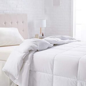 amazon basics down alternative bedding comforter duvet insert - king, white, all-season