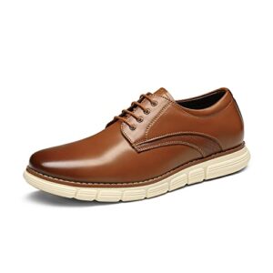 bruno marc men's dress sneakers casual lace-up oxford formal shoes brown size 12 m us grandplain