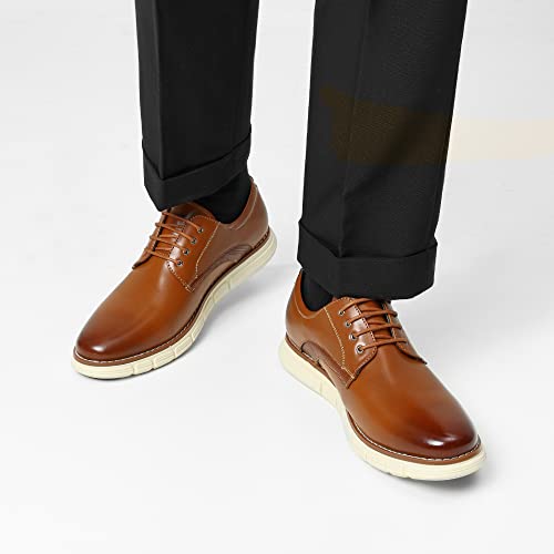 Bruno Marc Men's Dress Sneakers Casual Lace-up Oxford Formal Shoes Brown Size 12 M US GRANDPLAIN