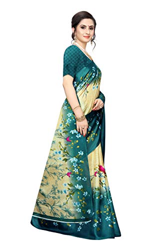 Anni Designer art silk with blouse piece Saree (RAMSHA-PINK_1 Free)