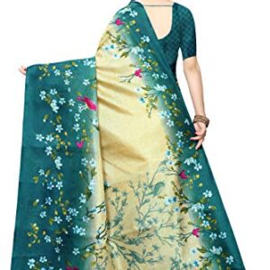Anni Designer art silk with blouse piece Saree (RAMSHA-PINK_1 Free)