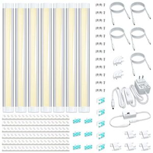 LAMPAOUS LED Dimmable Under Cabinet Lighting Kit, Hand Wave Activated - Touchless Dimming Control, Warm White 6X 12 Panel (Warm White)