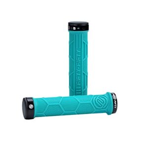 FIFTY-FIFTY Double Lock-On Mountain Bike Grips, Bicycle Handlebar Locking Grips, Non-Slip MTB Handle Grips (Turquoise)