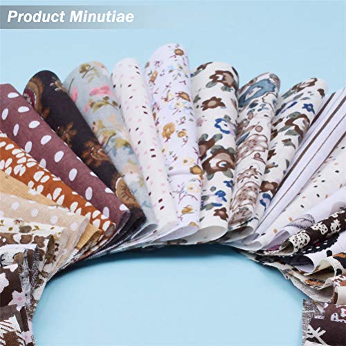 100 PCS Cotton Craft Fabric Bundle Squares Patchwork Lint Different Designs 4 X 4 inches (10cm x 10cm) for DIY Sewing Quilting Scrapbooking Pieces 4×4in Assorted Printed