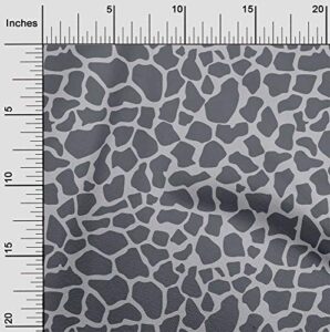 oneoone cotton poplin gray fabric giraffe animal skin quilting supplies print sewing fabric by the yard 42 inch wide