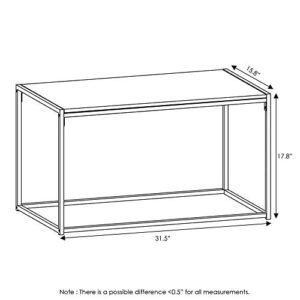 FURINNO Camnus Modern Living Coffee Table, Americano, 15.74 in x 30 in x 17.51 in