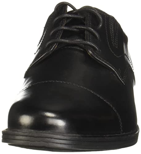 Clarks mens Whiddon Cap Oxford, Black Leather, 10.5 Wide US