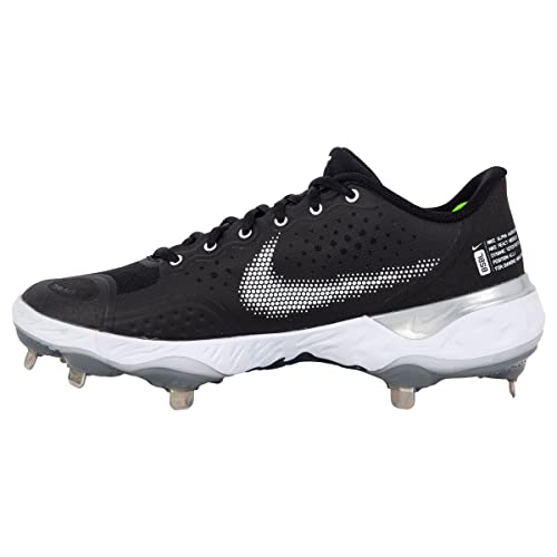 Nike Alpha Huarache Elite 3 Adult Low Metal Baseball Cleats, Black/White, 8.5