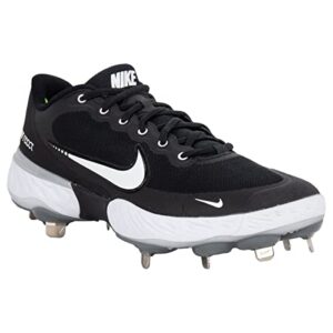 Nike Alpha Huarache Elite 3 Adult Low Metal Baseball Cleats, Black/White, 8.5