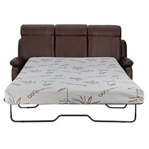 RecPro Charles 80" RV Sleeper Sofa w/Hide A Bed | RV Furniture | RV Sofa (Mahogany)