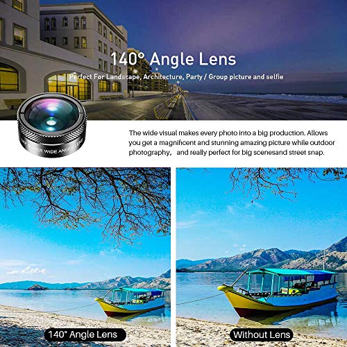 Miao LAB 11 in 1 Phone Camera Lens Kit - Wide Angle Lens & Macro Lens+Fisheye Lens/ND32/kaleidoscope/CPL/Color Lens Compatible with iPhone Samsung Sony and Most of Smartphone