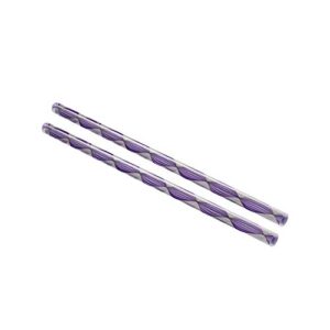 fielect dark purple twisted line acrylic round rod standard plexiglas tolerance lightweight for diy 10mm diameter 250mm height 2pcs