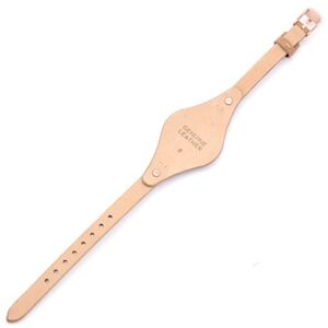 8mm Spring Bar Genuine Leather Watch Strap Replacement for Fossil ES3148 ES4119 ES4176 ES3262 ES3077 (beige)