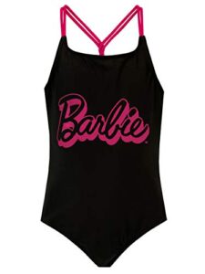 barbie swimsuit for girls i girl bathing suit i official merchandise black size 4