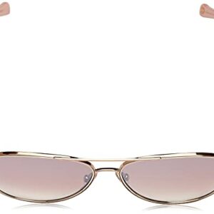 Fossil Women's Female Sunglass Style FOS 2096/G/S Aviator, Rose Gold, 57mm, 14mm