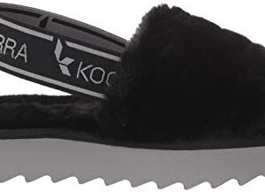 Koolaburra by UGG Women's Fuzz'n Ii Slipper, Black, 8 US