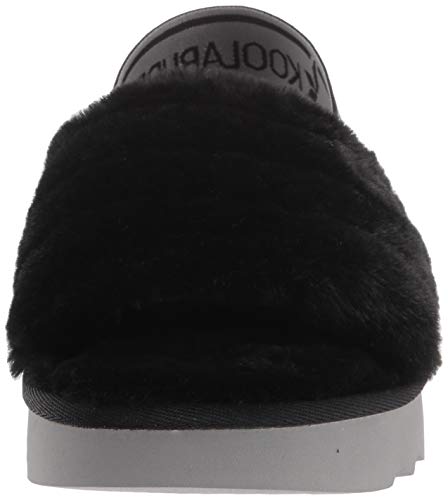 Koolaburra by UGG Women's Fuzz'n Ii Slipper, Black, 8 US