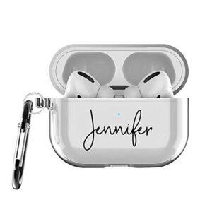 MARBLEFY Custom Name Airpod Pro Case with Keychain and Running Strap Compatible with Apple AirPods Pro