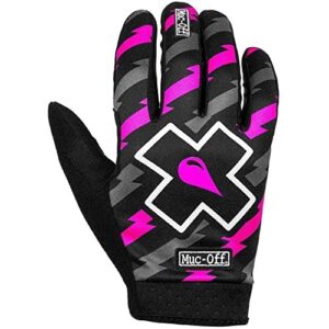 muc off bolt mtb gloves, l - slip-on cycling gloves for mtb/bmx/gravel/road bikes - touch screen compatible mountain bike gloves for men and women