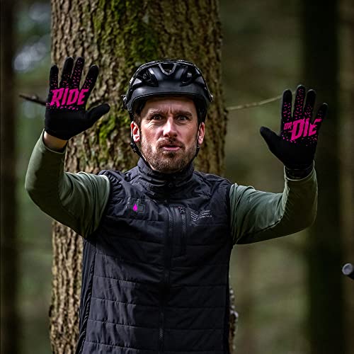Muc Off Bolt MTB Gloves, L - Slip-On Cycling Gloves for MTB/BMX/Gravel/Road Bikes - Touch Screen Compatible Mountain Bike Gloves for Men and Women