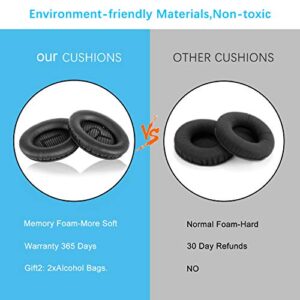 Professional Replacement Ear Pads for Bose QuietComfort 35 QC15 QC25 QC2 QC35/ Ae2 Ae2i Ae2w SoundTrue & SoundLink Over-Ear/Around-Ear Headphones/Soft Protein Leather (Black)