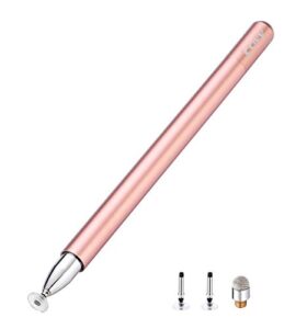 stylus pens for ipad, ccivv capacitive pen high sensitivity and fine point, compatible for iphone ipad pro, mini, air, surface and android tablets (rosegold)