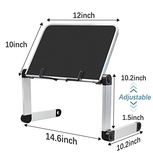 Book Stand for Reading Adjustable Textbook Stand Ergonomic Bed Book Holders for Reading with Paper Clips Desk Book Stand Free Your Hands  Collapsible Book Stand for Bed