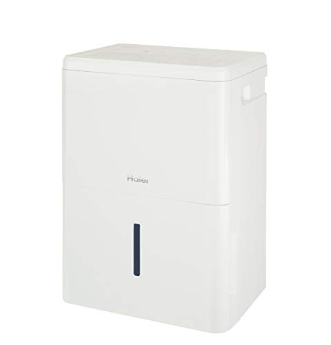 Haier 50 Pint Portable Dehumidifier with Pump, Perfect for Bedroom, Basement & Garage, Ideal for High Humidity or Wet Areas, Built-in Pump, Energy Star Certified, White