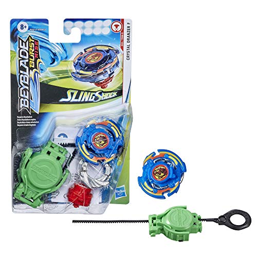 BEYBLADE Burst Rise Slingshock Crystal Dranzer F Starter Pack - Right-Spin Battling Top Toy and Right/Left-Spin Launcher, Ages 8 and Up