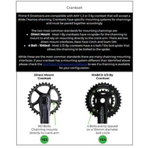 Box Three 1x9 Prime 9 Wide Range (11-46T) Multi-Shift Cycling Groupset Mountain Bike - Matte Black, 9 Speed 1x Drivetrain with Shifter, Derailleur, Freehub Cassette, Chain Components