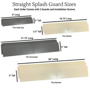 Eagle 1 Rain Gutter Valley Splash Guards, Straight or Bent (2 Per Order) Includes Screws and 1/4" Bit Driver (Classic Bent, Almond)