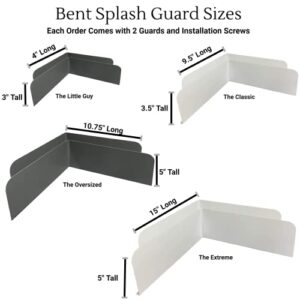 Eagle 1 Rain Gutter Valley Splash Guards, Straight or Bent (2 Per Order) Includes Screws and 1/4" Bit Driver (Classic Bent, Almond)