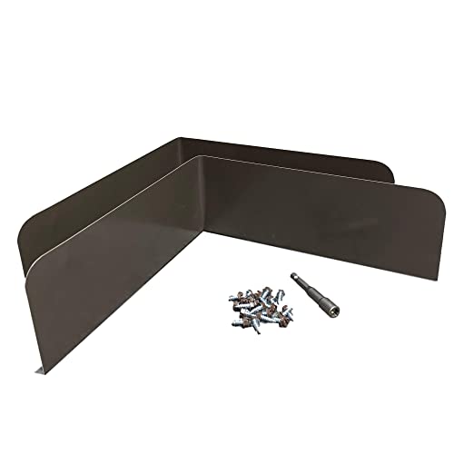 Eagle 1 Rain Gutter Valley Splash Guards, Straight or Bent (2 Per Order) Includes Screws and 1/4" Bit Driver (Classic Bent, Musket Brown)