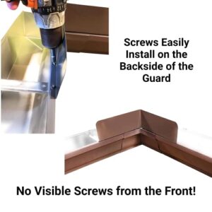 Eagle 1 Rain Gutter Valley Splash Guards, Straight or Bent (2 Per Order) Includes Screws and 1/4" Bit Driver (Classic Bent, Musket Brown)