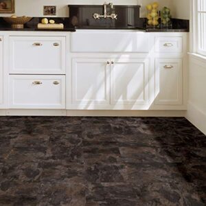 FloorPops FP3330 Brownstone Peel & Stick Floor Tiles, Brown