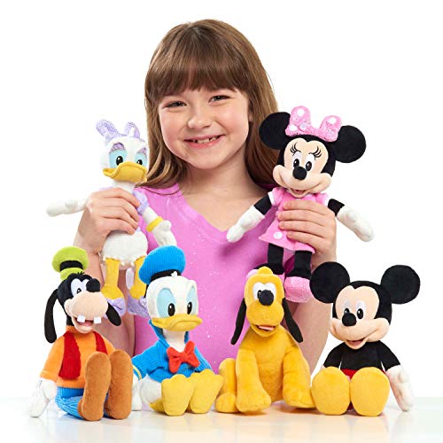 Disney Junior Mickey Mouse Small Plushie Stuffed Animal Daisy Duck, Officially Licensed Kids Toys for Ages 2 Up, Basket Stuffers and Small Gifts by Just Play