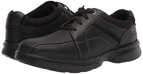 Clarks Men's Bradley Walk Oxford, Black Tumbled Leather, 11 Wide