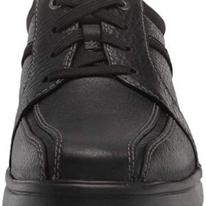 Clarks Men's Bradley Walk Oxford, Black Tumbled Leather, 11 Wide