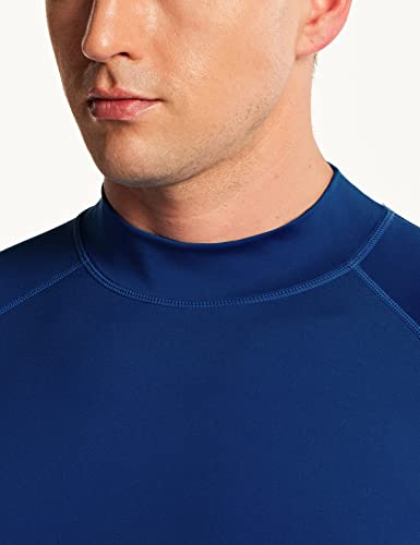 TSLA Men's UPF 50+ Long Sleeve Rash Guard, UV/SPF Quick Dry Swim Shirt, Water Surf Swimming Shirts, Basic Guard Navy, X-Large