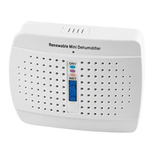 rechargeable small dehumidifier, moisture absorber for closed spaces, cabinet, closet and bathroom, renewable mini dehumidifiers for gun safe, rust prevention