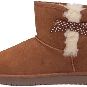 Koolaburra by UGG Unisex-Child T Victoria Mini DOTS Boot, Chestnut, 7 Toddler