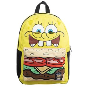 bioworld spongebob squarepants mixblock krabby patty adult laptop backpack