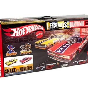 Hot Wheels Slot Car Racing Set - Snake v. Mongoose - 13 Foot Slot Race Track by Auto World