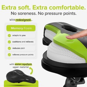 VELMIA Bike Seat Designed in Germany, Made of Comfy Memory Foam I Bicycle Seat for Men and Women, Waterproof Bike Saddle with Smart Zone-Concept I Exercise Bike Seat, Seat for BMX, MTB & Road