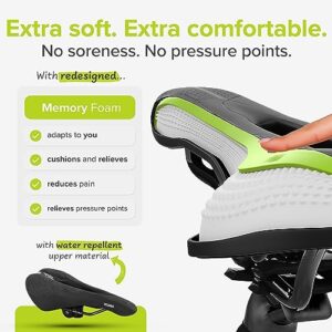 VELMIA Bike Seat Designed in Germany, Made of Comfy Memory Foam I Bicycle Seat for Men and Women, Waterproof Bike Saddle with Smart Zone-Concept I Exercise Bike Seat, Seat for BMX, MTB & Road